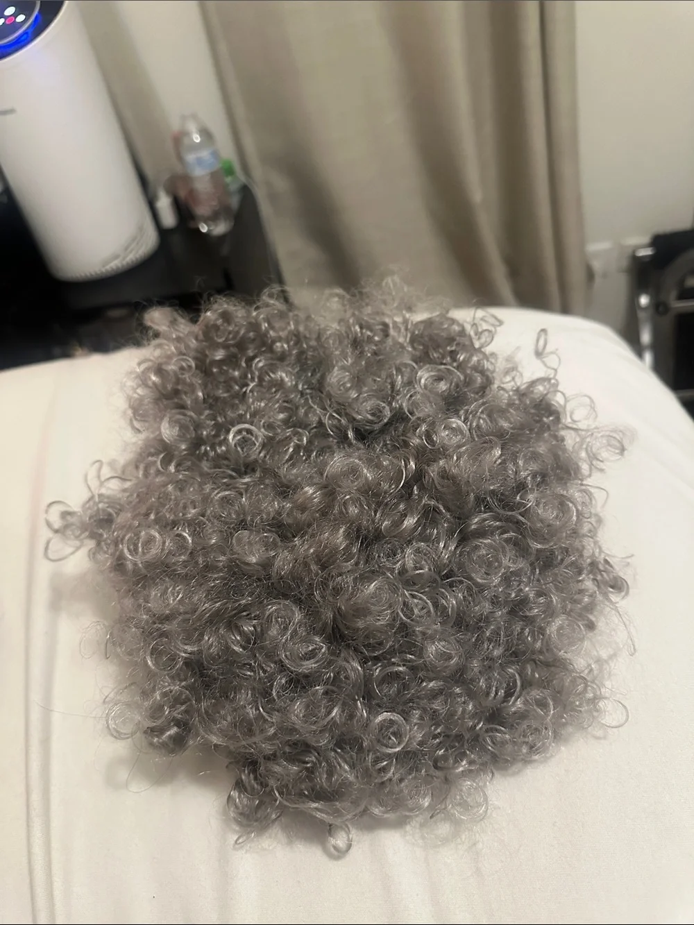 Gray Curly Hairpiece Toupee - Natural-Look Women's Hair